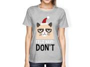 Feliz Navidon t Grey Women s T shirt Christmas Gift For Cat Lovers