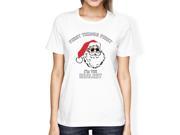 Realistic Santa White Women s T shirt Christmas Gift Funny Shirt