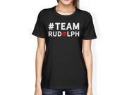 Team Rudolf Black Women s T shirt Family Group Member Matching Tee