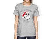 Realistic Santa Grey Women s T shirt Christmas Gift Funny Shirt