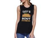 Lets Taco About Fitness Black Muscle Tank Top Funny Gym Muscle Tee