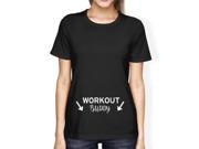 Workout Buddy Women s T shirt Graphic Printed Tee For Pregnant Lady