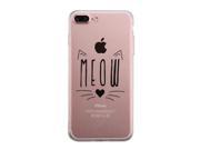 Meow Kitty Face iPhone 7 7S Plus Phone Case Clear Phonecase