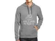 Home Where Pizza Unisex Gray Hoodie Cute Graphic For Pizza Lovers