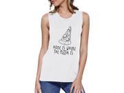 Home Is Where Pizza Womens White Muscle Tank Top For Pizza Lovers