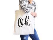 Oh Natural Canvas Bag Cute Calligraphy Eco Bags Gift For Students