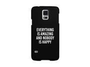 Nobody Happy Black Slim Fit Cute Phone Cases For Apple Samsung Galaxy LG HTC