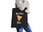 Nocho Bae Black Cotton Eco Bag Cute Design Gift Idea For Food Lover