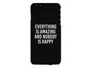 Nobody Happy Black Slim Fit Cute Phone Cases For Apple Samsung Galaxy LG HTC