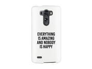Nobody Happy White Slim Fit Cute Phone Cases For Apple Samsung Galaxy LG HTC