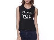365 Printing I Hate You Women s Black Crop Tee Creative Gifts For Anniversaries