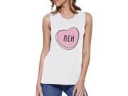 365 Printing Meh Women s White Muscle Top Cute Design Lovely Gift Ideas For Her