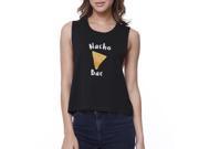 365 Printing Nocho Bae Women s Black Crop Tee Cute Graphic Shirt For Food Lovers