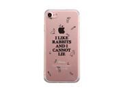 I Like Rabbits Pattern iPhone 7 7S Phone Case Cute Clear Phonecase