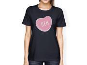 Meh Women s Navy T shirt Trendy Graphic Shirt Cute Heart Shaped Tee