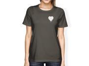 Melting Heart Women s Dark Grey T shirt Lovely Graphic Gift Ideas