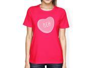 Meh Women s Hot Pink T shirt Cute Heart Shaped Gift Ideas For Her