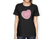 Meh Women s Black T shirt Lovely Design Birthday Gifts For Friends