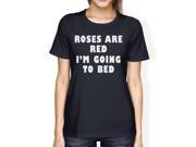 Roses Are Red Womens Navy T shirt Unique Design Short Sleeve Shirt