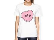 Meh Womens White T shirt Trendy Graphic Birthday Gift Ideas For Her