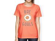 Bae Goals Women s Peach T shirt Simple Typography Cute Graphic Tee