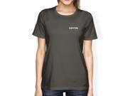 Lover Women s Dark Grey T shirt Lovely Graphic Tee Cute Gift Ideas