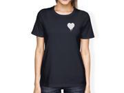 Melting Heart Women s Navy T shirt Trendy Graphic Tee Couple Shirt