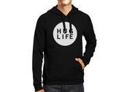 Hug Life Unisex Black Hoodie Simple Design Life Quote Gift Ideas