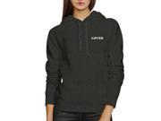 Lover Unisex Gray Trendy Graphic Hoodie Simple Typography Gift Idea