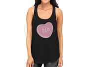 Meh Heart Womens Cotton TankTop Lovely Heart Graphic Gift For Her