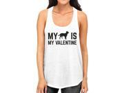 My Dog My Valentine Womens Tank Top Cute Dog Graphic For Dog Owners