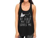 At Least My Cat Loves Women s Sleeveless Tank Top Cat Graphic