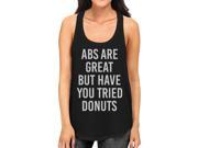Abs Are Great But Womens Sleeveless Black Tank Top Typography Gym
