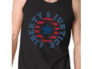 UPC 747989521941 product image for Liberty & Justice Black Sleeveless Tee 4th Of July Tank Top For Men | upcitemdb.com