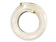New Coaxial 50Ft.Coax Cable RG59 Male F Gold White TV Antenna
