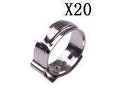 Maxon 20Pcs 1 2 PEX 304 Stainless Steel Clamp Cinch Rings Crimp Pinch Fittings