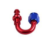 Maxon AN6 6 AN 180 Degree Push Lock Hose End Fitting Adaptor Oil Fuel Line Male Fitting Red Blue