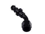 Maxon AN4 4 AN 45 Degree Push Lock Hose End Fitting Adaptor Oil Fuel Line Male Fitting Black