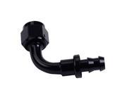 Maxon AN6 6 AN 90 Degree Push Lock Hose End Fitting Adaptor Oil Fuel Line Male Fitting Black
