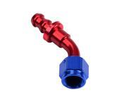 Maxon AN4 4 AN 45 Degree Push Lock Hose End Fitting Adaptor Oil Fuel Line Male Fitting Red Blue