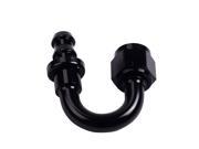 Maxon AN6 6 AN 180 Degree Push Lock Hose End Fitting Adaptor Oil Fuel Line Male Fitting Black