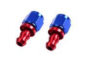 Maxon 2pcs AN12 12 AN Straight Push Lock Hose End Fitting Adaptor Oil Fuel Line Male Fitting Red Blue
