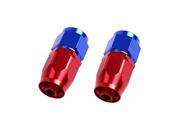 Maxon 2pcs AN8 8 AN Straight Fuel Swivel Oil Hose End Fitting Adapter Aluminum Red Blue