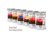 Emergency Freeze Dried Fruit Assortment Long Term Food Storage Supply Pineapple Banana Apple Strawberry Raspberry Blueberry Pack of 6