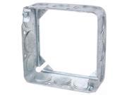 Steel City 53151 1 2 Pre Galvanized Steel Square Box Extension Ring with 1 2 Inch Knockouts