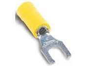 Stakon 10RC 8F Fork Terminal Standard Vinyl Insulated 1.09 Inch Length by 0.38 Inch Width Yellow 50 Pack