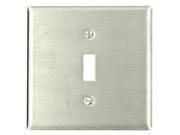 Leviton 84040 40 2 Gang 1 Toggle Centered Device Switch Wallplate Device Mount Stainless Steel