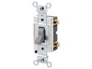 Leviton 1221 SGY 20 Amp Single Pole Toggle Switch Industrial Gray Pkg of 10