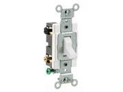Leviton CS415 2W 15 Amp 120 277 Volt Toggle 4 Way Ac Quiet Switch Commercial Grade Grounding White