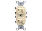 Leviton 5243 15 Amp 120 277 Volt Duplex Style Two 3 Way Combination Switch Commercial Grade Brown